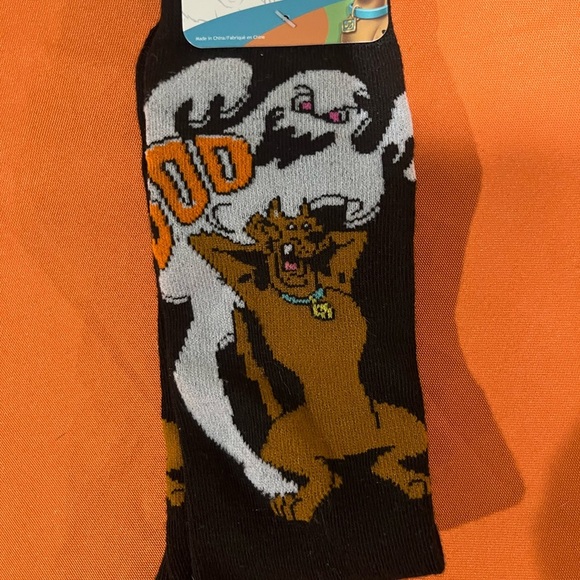 Black and Orange Ghost Design Socks - Picture 2 of 7